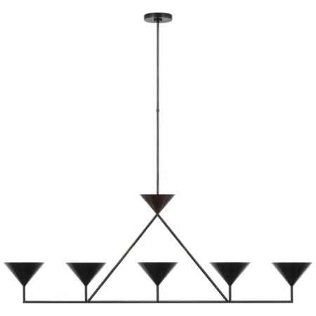 Visual Comfort Orsay 5 Light 60" Wide LED Linear Chandelier Bronze