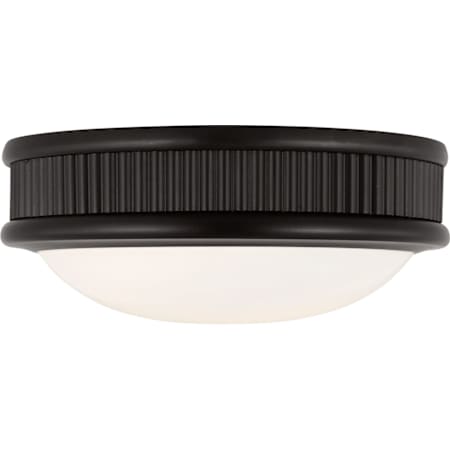 Visual Comfort Ritz 8" Wide LED Flush Mount Drum Ceiling Fixture Aged Iron