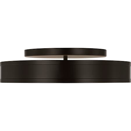 Visual Comfort Dupont 16" Wide LED Semi-Flush Drum Ceiling Fixture Aged Iron