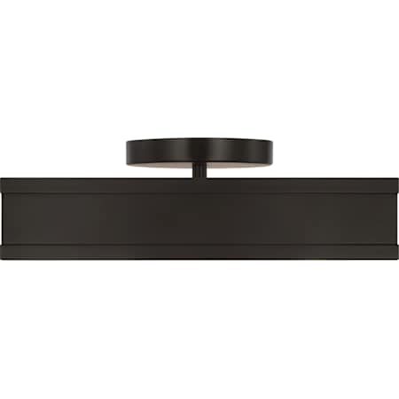 Visual Comfort Dupont 12" Wide LED Semi-Flush Square Ceiling Fixture Aged Iron