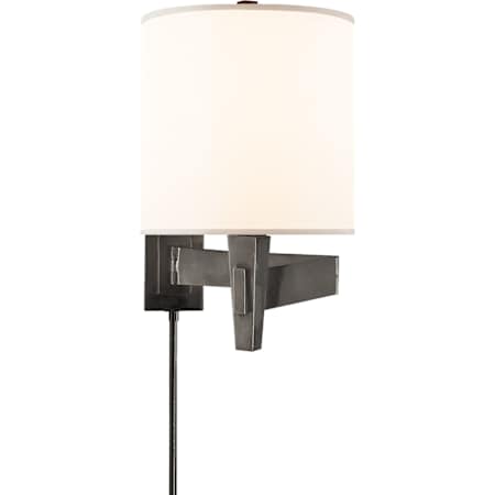 Visual Comfort Architects 13" High Plug-In Wall Sconce with Silk Shade Bronze