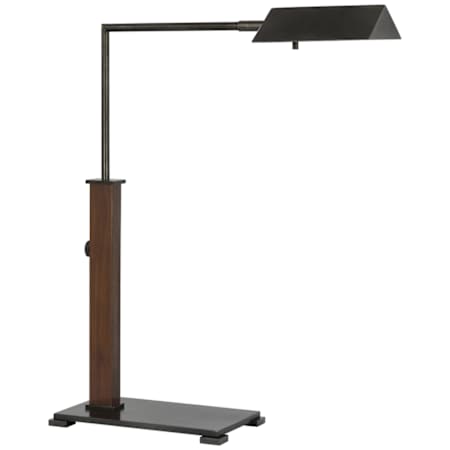 Visual Comfort Copse 22" Tall Swing Arm Desk Lamp Bronze / Dark Walnut