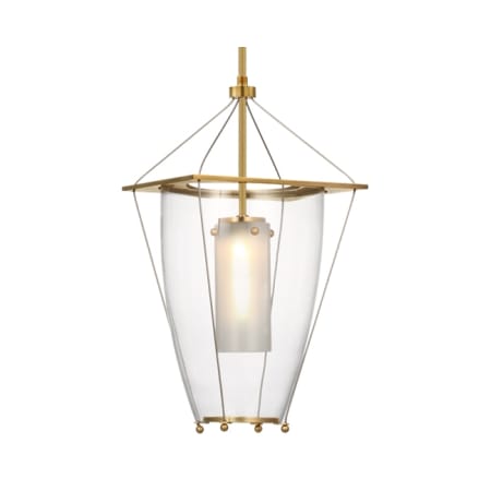 Visual Comfort Ovalle 9" Wide Mini Pendant Antique Brass