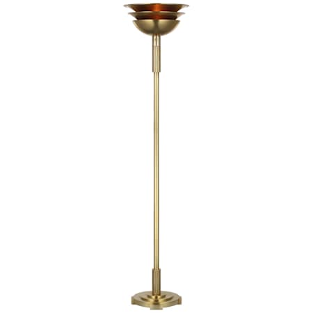 Visual Comfort Langton 70" Tall Buffet Floor Lamp Natural Brass