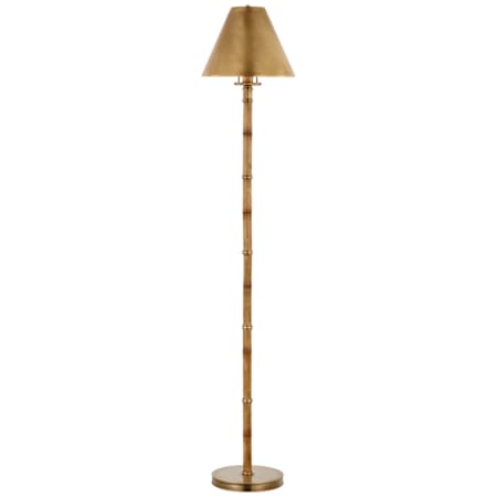 Visual Comfort Dalfern 54" Tall Torchiere Floor Lamp Waxed Bamboo / Natural Brass / Natural Brass