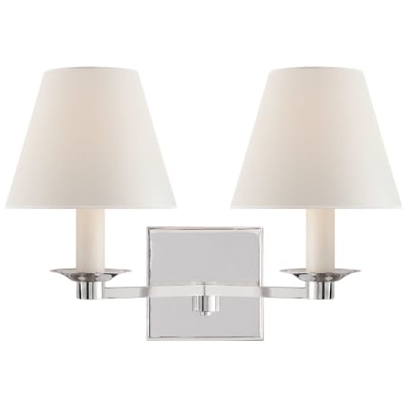Visual Comfort Evans 2 Light 10" Tall Wall Sconce Polished Nickel