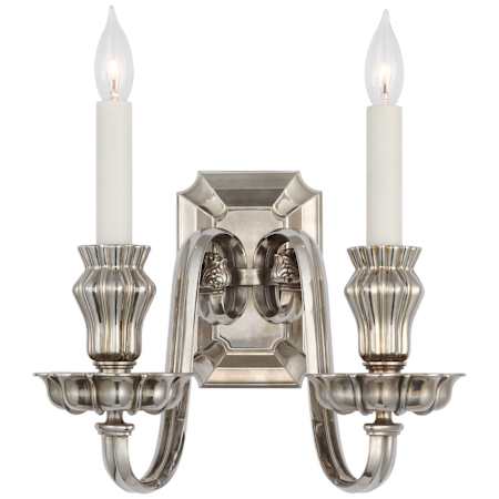 Visual Comfort Falaise 2 Light 13" Tall Wall Sconce Butlers Silver