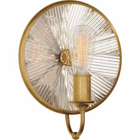 Visual Comfort Rivington Small Round Sconce Natural Brass