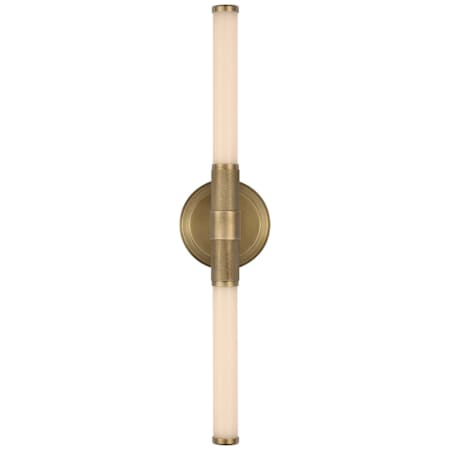 Visual Comfort Barrett 2 Light 21" Tall LED Bathroom Sconce Natural Brass