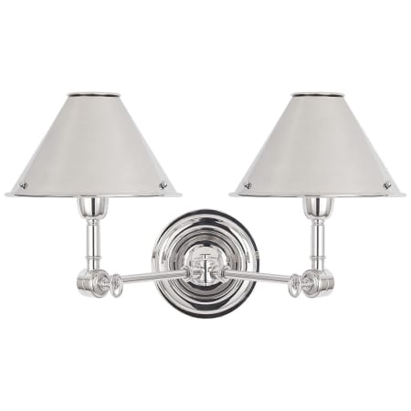 Visual Comfort Anette 2 Light 10" Tall Wall Sconce Polished Nickel