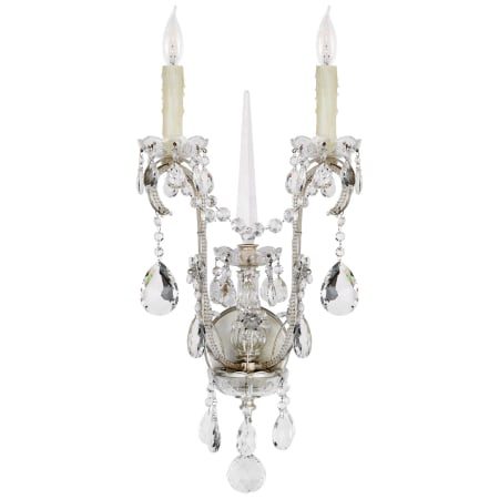 Visual Comfort Alessandra 2 Light 24" Tall Wall Sconce Antique Silver Leaf
