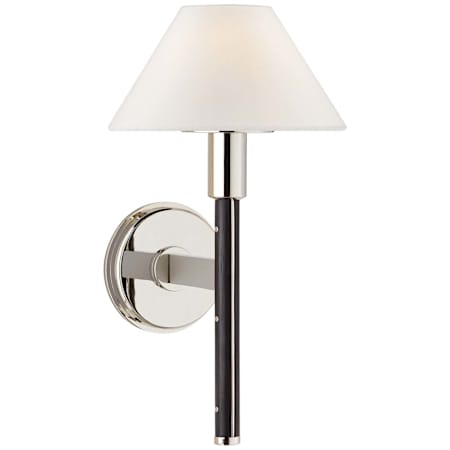 Visual Comfort Radford 14" Tall Wall Sconce Polished Nickel / Black Ebony
