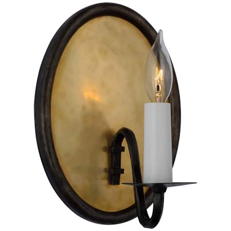 Visual Comfort Ancram 11" Tall Wall Sconce Natural Brass / Aged Iron