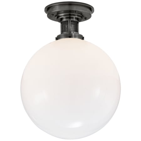 Visual Comfort McCarren 12" Wide Semi-Flush Globe Ceiling Fixture Bronze