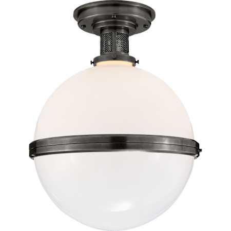 Visual Comfort McCarren 16" Wide Semi-Flush Globe Ceiling Fixture Bronze