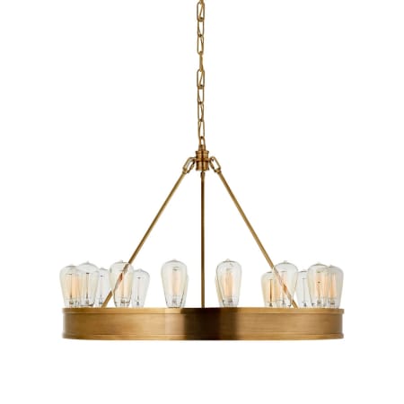 Visual Comfort Roark 16 Light 30" Wide Ring Chandelier Natural Brass