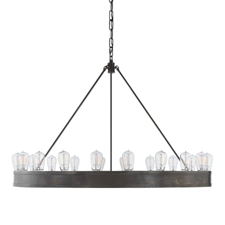 Visual Comfort Roark 20 Light 40" Wide Ring Chandelier Aged Iron