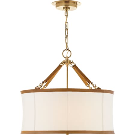 Visual Comfort Broomfield 3 Light 24" Wide Pendant Natural Brass