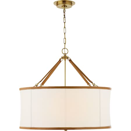 Visual Comfort Broomfield 4 Light 32" Wide Pendant Natural Brass