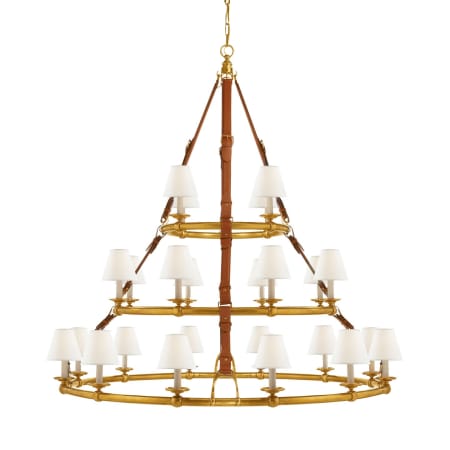 Visual Comfort Westbury 24 Light 57" Wide Chandelier Natural Brass