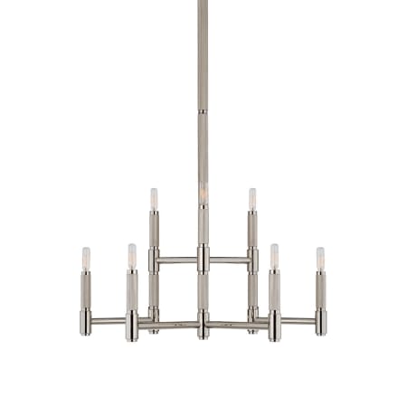 Visual Comfort Barrett 9 Light 31" Wide Chandelier Polished Nickel