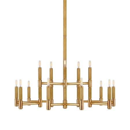 Visual Comfort Barrett 15 Light 38" Wide Chandelier Natural Brass