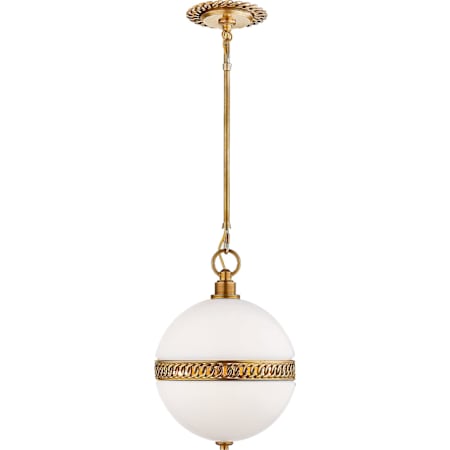 Visual Comfort Hendricks 4 Light 12" Wide Pendant Natural Brass