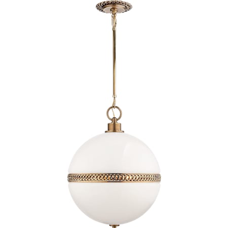 Visual Comfort Hendricks 4 Light 18" Wide Pendant Natural Brass