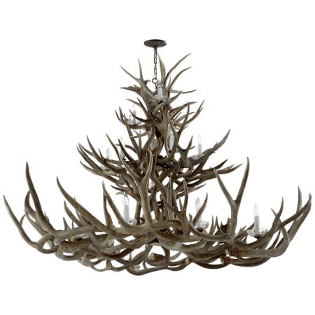 Visual Comfort Straton 18 Light 53" Wide Antler Candle Style Chandelier Natural Bone