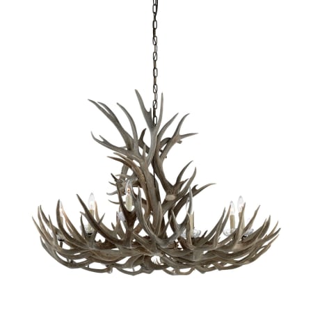 Visual Comfort Straton 12 Light 57" Wide Antler Candle Style Chandelier Natural Bone