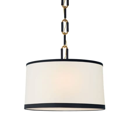 Visual Comfort Cody 3 Light 24" Wide Pendant Natural Brass / Navy Leather