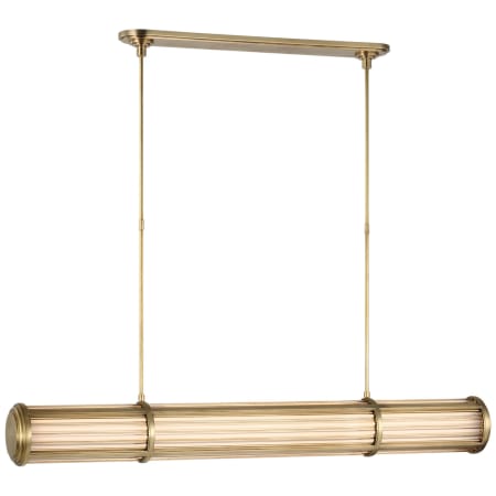Visual Comfort Perren 49" Wide LED Linear Pendant Natural Brass