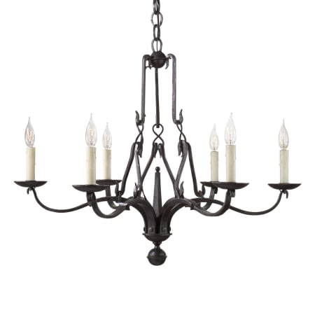 Visual Comfort Allegra 6 Light 33" Wide Candle Style Chandelier Aged Iron