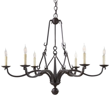 Visual Comfort Allegra 6 Light 44" Wide Candle Style Chandelier Aged Iron