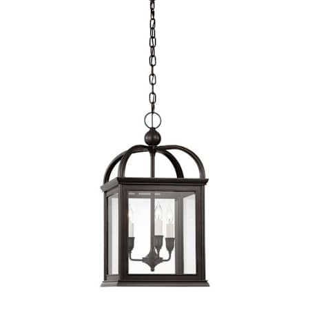 Visual Comfort Rhoades 3 Light 16" Wide Taper Candle Style Chandelier Bronze / Clear Glass