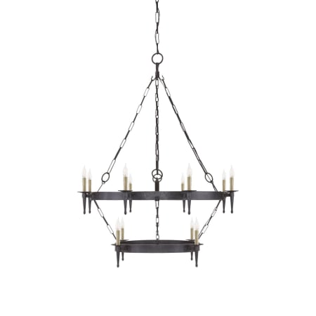 Visual Comfort Branson 12 Light 49" Wide Candle Style Chandelier Aged Iron