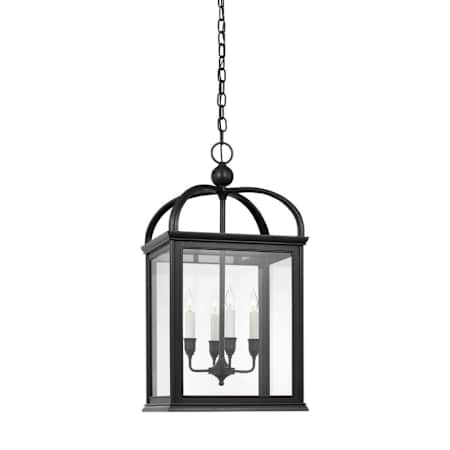 Visual Comfort Rhoades 4 Light 19" Wide Taper Candle Style Chandelier Bronze / Clear Glass