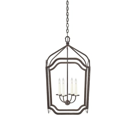 Visual Comfort Ancaster 4 Light 17" Wide Lantern Chandelier Aged Iron