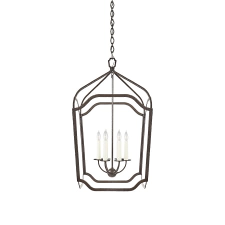Visual Comfort Ancaster 6 Light 23" Wide Lantern Chandelier Aged Iron
