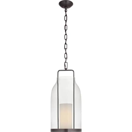 Visual Comfort Ollie 12" Wide LED Pillar Candle Pendant Bronze