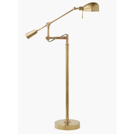 Visual Comfort RL 67 45" Tall Boom Arm Floor Lamp Natural Brass