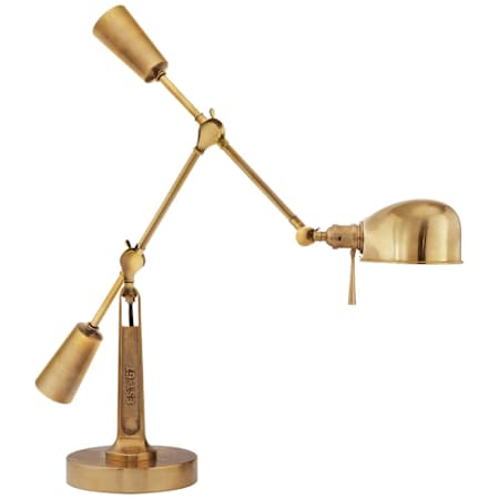 Visual Comfort RL 67 35" Tall Arc Desk Lamp Natural Brass