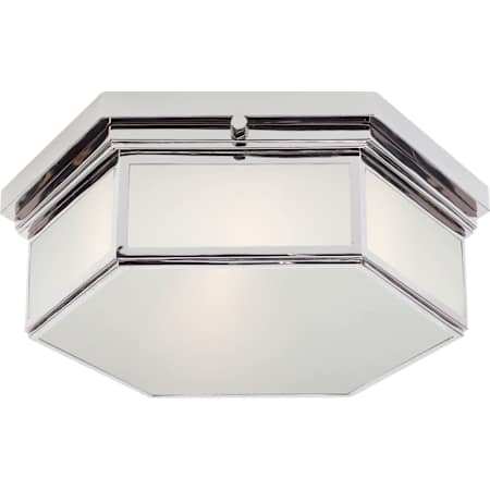 Visual Comfort Berling 2 Light 13" Wide Flush Mount Drum Ceiling Fixture Polished Nickel