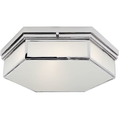 Visual Comfort Berling 3 Light 18" Wide Flush Mount Drum Ceiling Fixture Polished Nickel