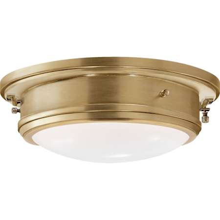 Visual Comfort Marine 2 Light 13" Wide Flush Mount Bowl Ceiling Fixture Natural Brass