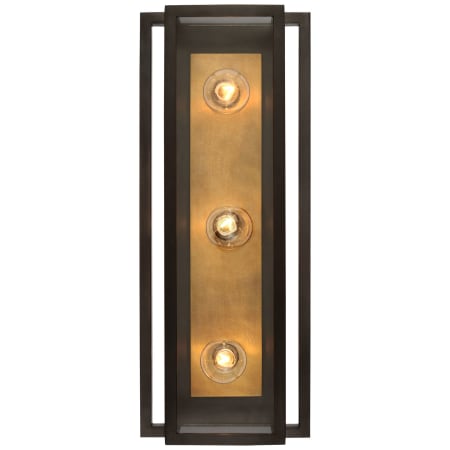 Visual Comfort Halle 3 Light 7" Wide Vanity Strip Bronze / Hand-Rubbed Antique Brass