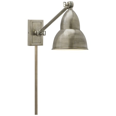Visual Comfort French 8" - 19" Hardwired or Plug-In Library Sconce by Studio VC Antique Nickel