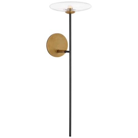 Visual Comfort Calvino 24" Tall LED Wall Sconce Aged Iron / Hand-Rubbed Antique Brass