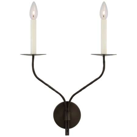 Visual Comfort Belfair 2 Light 19" Tall Wall Sconce Aged Iron