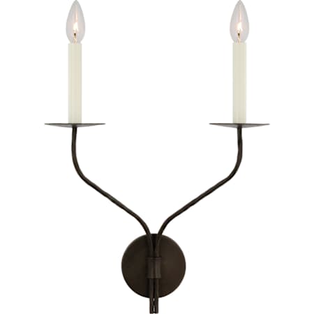 Visual Comfort Belfair 2 Light 19" Tall Wall Sconce Aged Iron